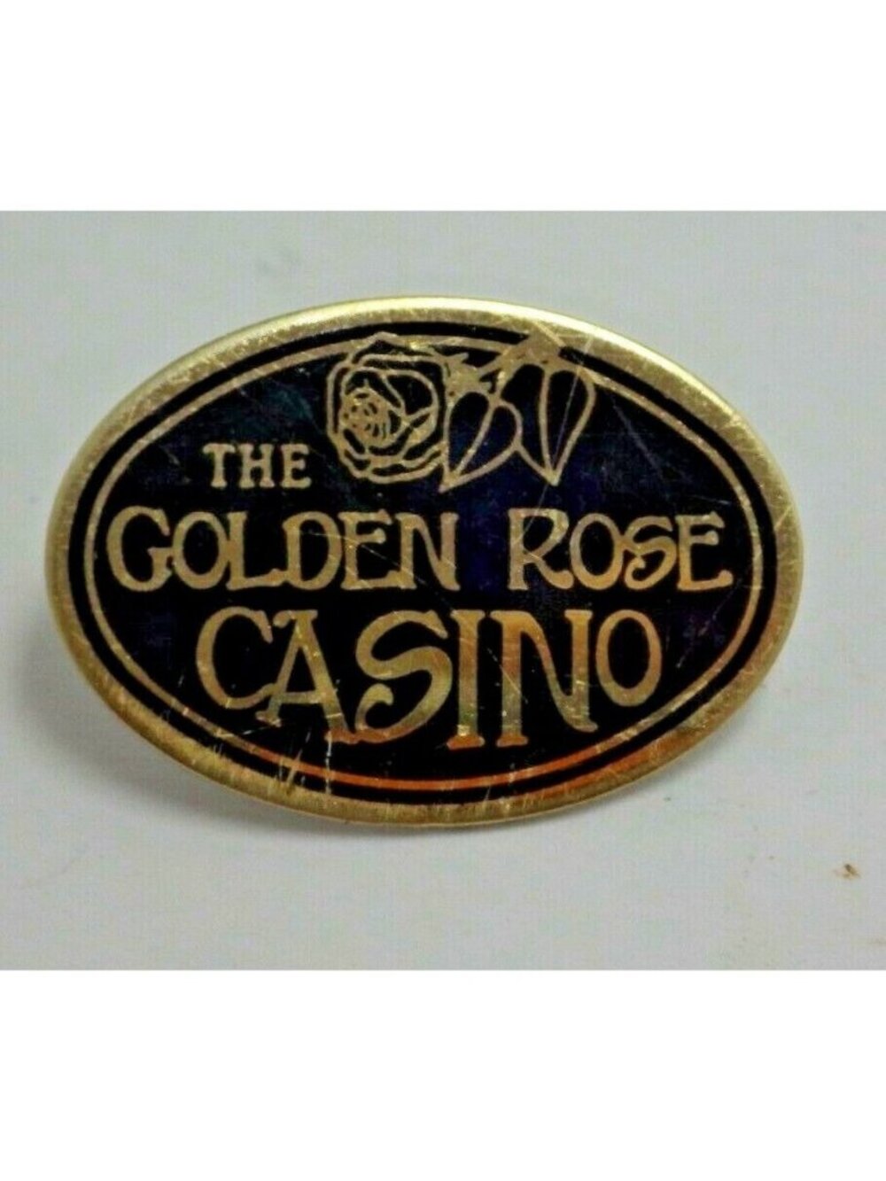 The Golden Rose Casino Lapel Pin Central City Colorado Pinback Vintage Western